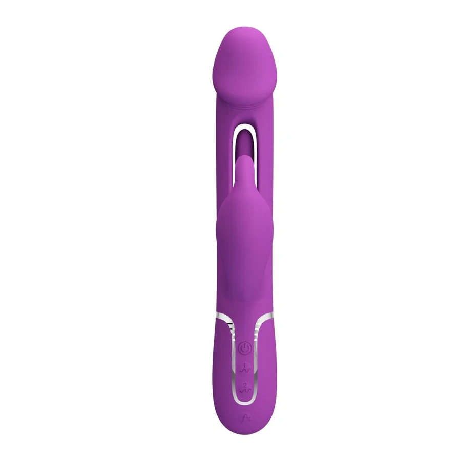 PRETTY LOVE - KAMPAS 3 IN 1 MULTIFUNCTION RABBIT VIBRATOR  PURPLE